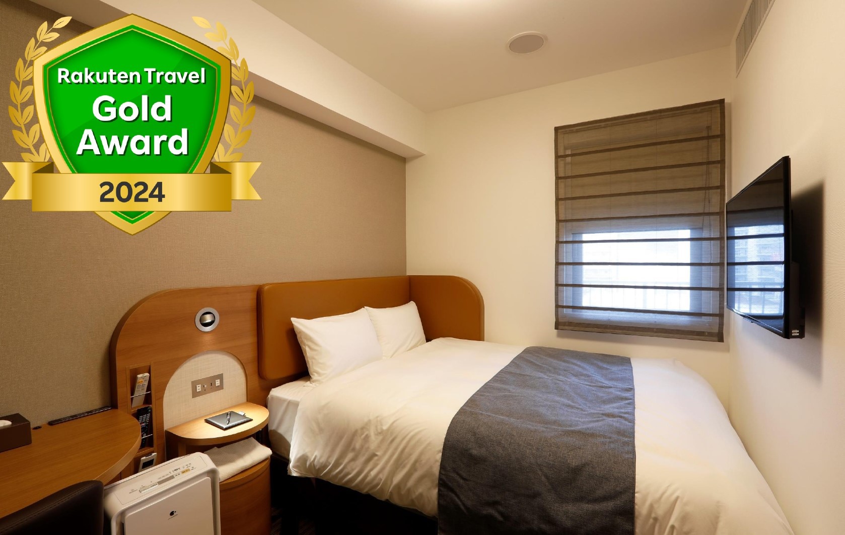 シングルルームセミダブルルームエンブレム付写真