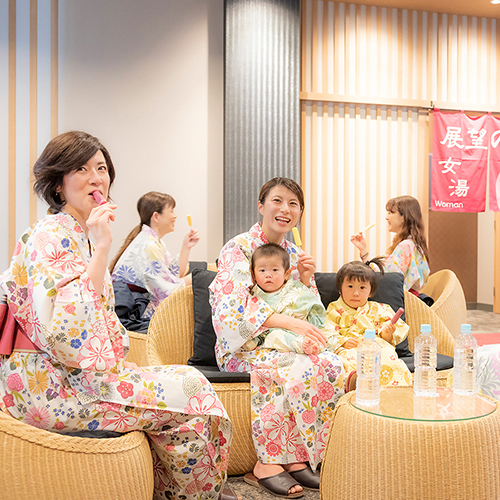 湯上り処でリラックスタイム♪