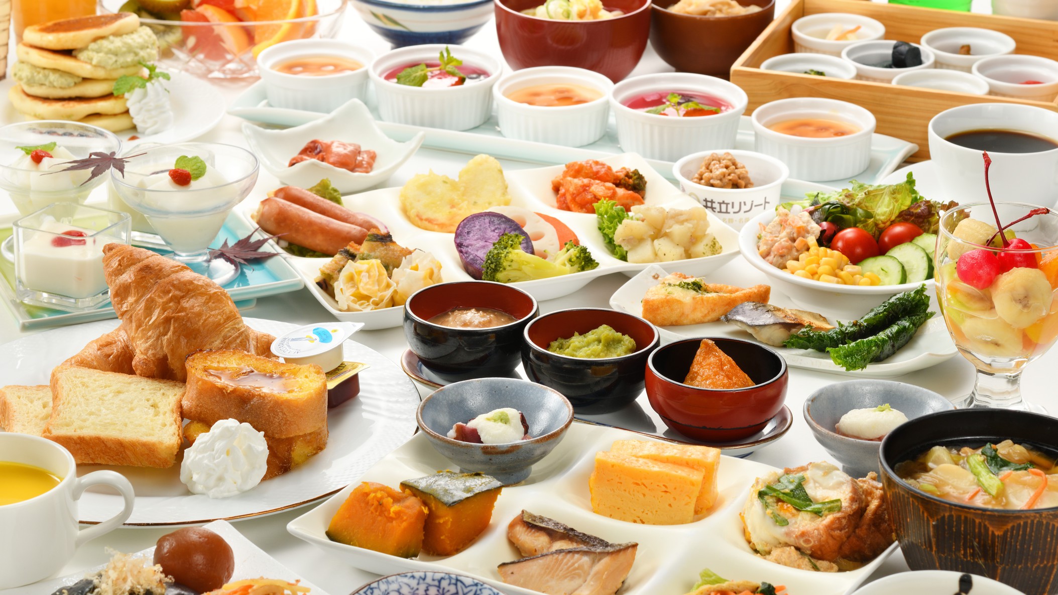 【朝食(イメージ)】70種類以上の朝食バイキングは、地場食材を使った東北郷土料理も味わえる大満足の内