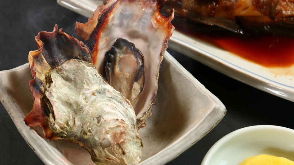 【夕食の一例】焼き牡蠣
