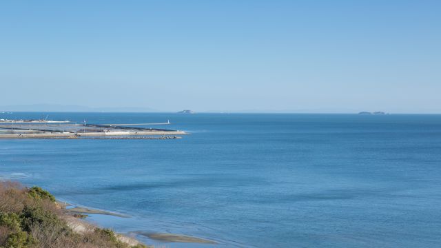 レストランからの新舞子浜の風景