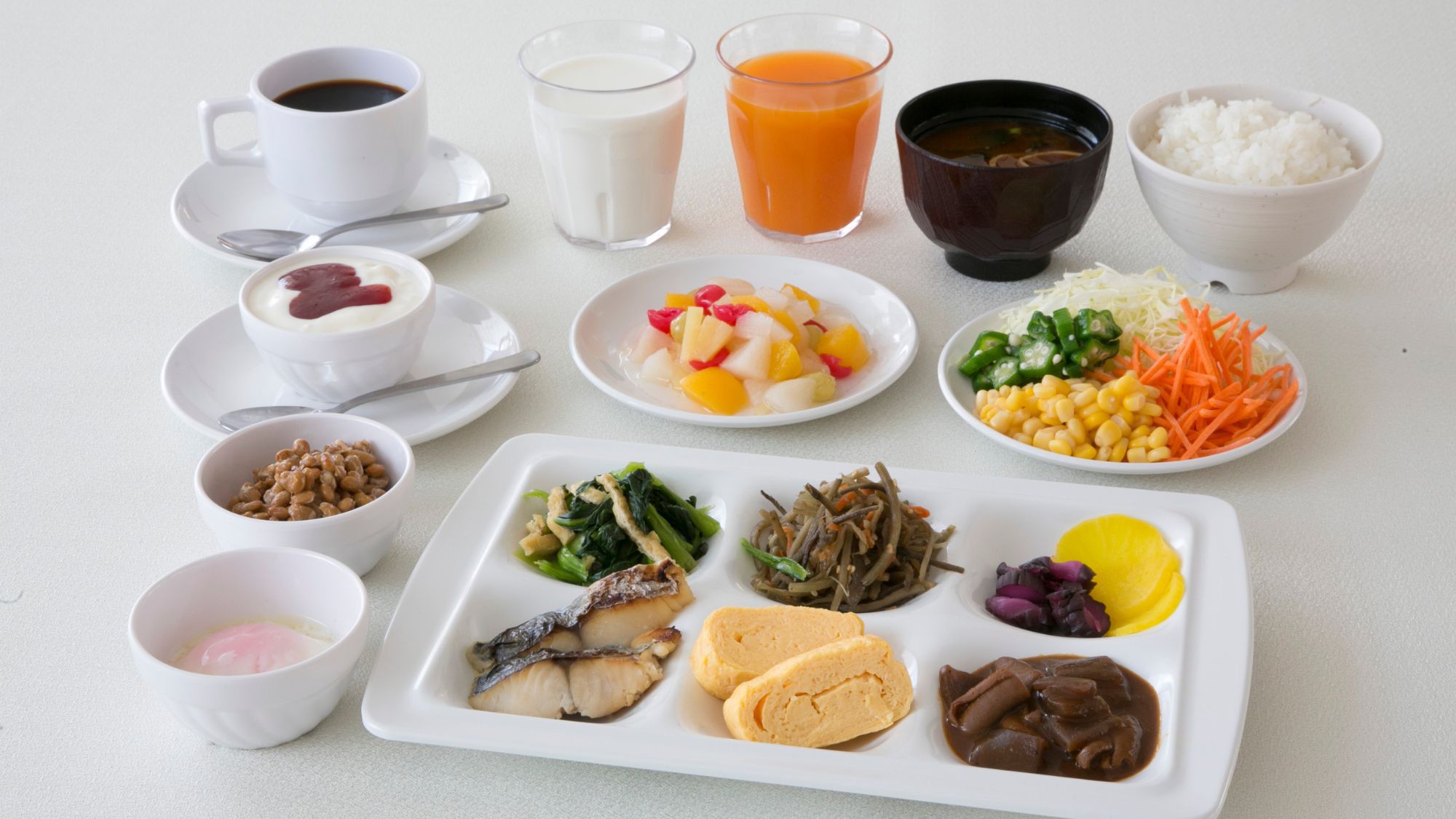 朝食ビュッフェ｜盛り付け一例（和）