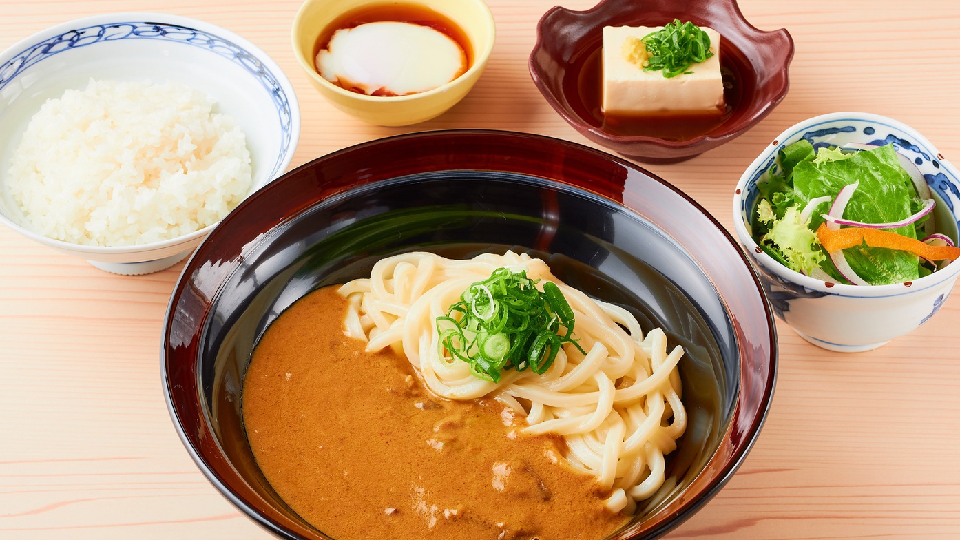 胡麻だれクリーミーカレーうどん定食