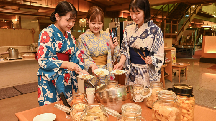 チェックイン後はウェルカムラウンジでお寛ぎください♪