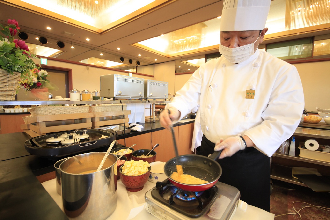 朝食バイキング裏メニューのオムレツがあるかも？