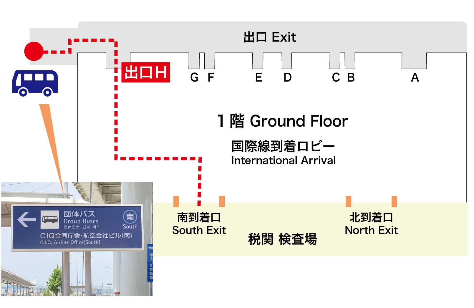 【関西国際空港第１ターミナル発】シャトルバス乗り場のご案内