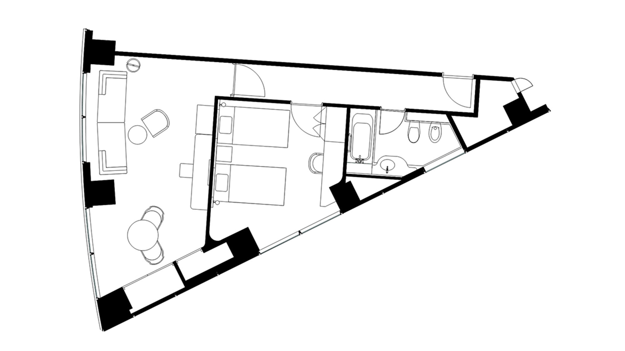 EIZANフロア スイートツイン（33・35階）図面