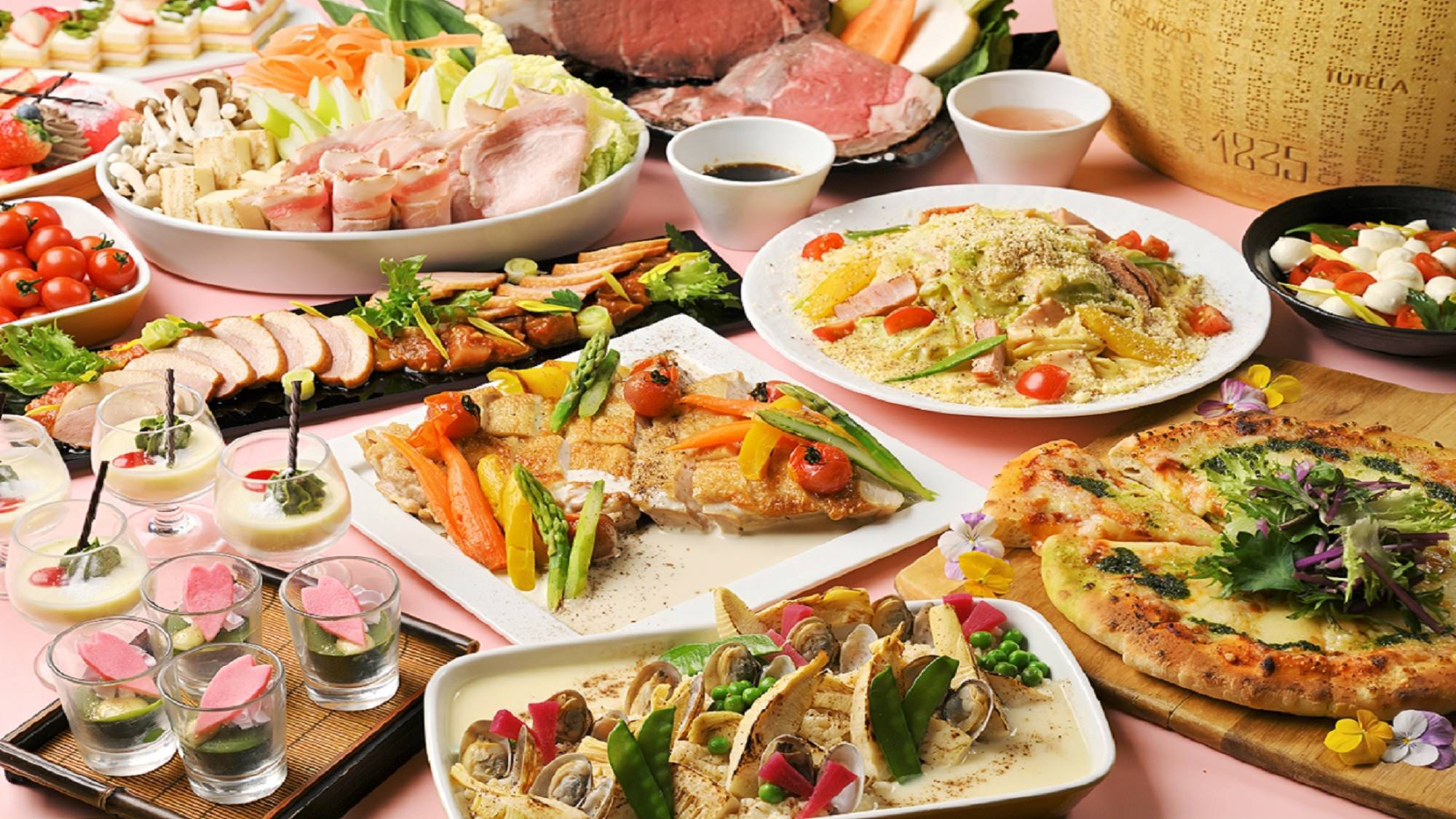 春の味覚！彩り豊かなディナーブッフェ＆全室レイクビューのお部屋で絶景ステイ（夕朝食付き）