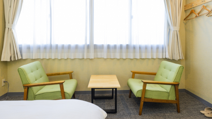 【最上階ツインルーム】客室最上階７階のお部屋で、 市街が一望できる眺めの良いお部屋です