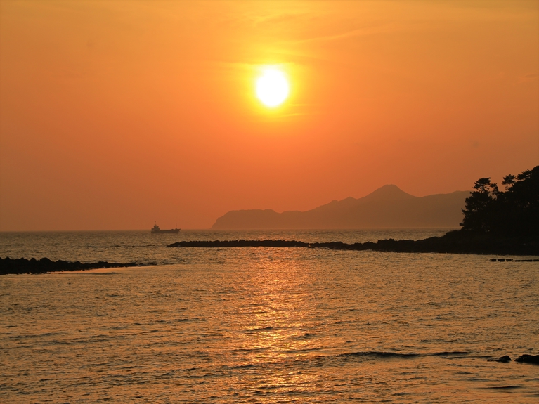 波戸岬の夕陽