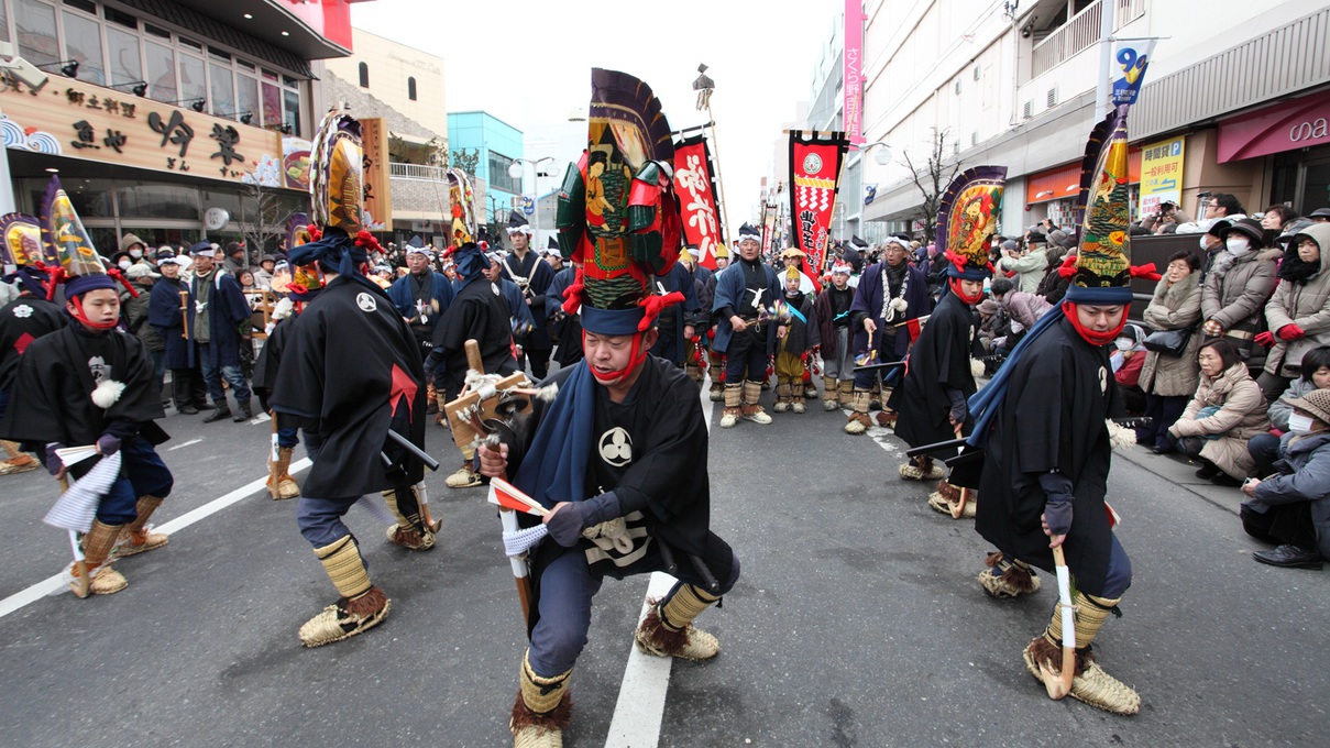 【八戸えんぶり】八戸地方を代表する民俗芸能。国の重要無形民俗文化財に指定されている。