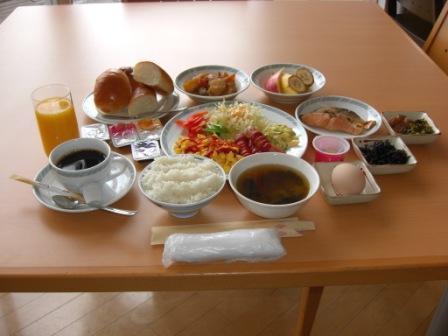 朝食バイキング盛り付け例