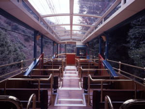 有馬から六甲へのケーブル車内