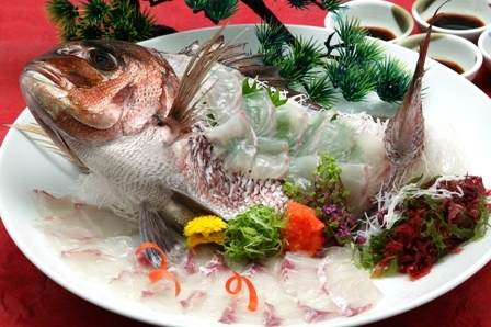 鯛のうす造りサービス