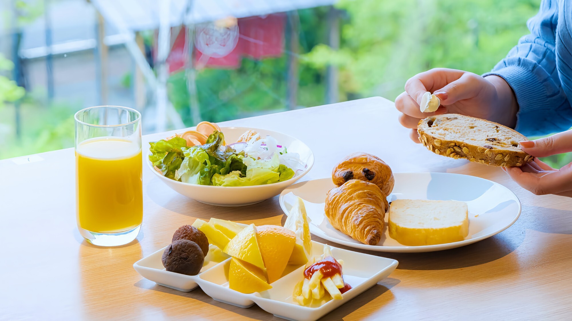 【朝食】和食派、洋食派、健康志向の方にもご満足いただける種類豊富な和洋メニューをご用意