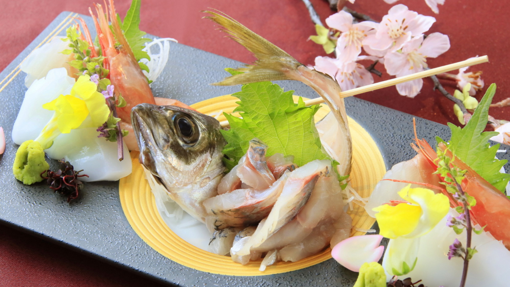 【夕食】季節の魚のお造り