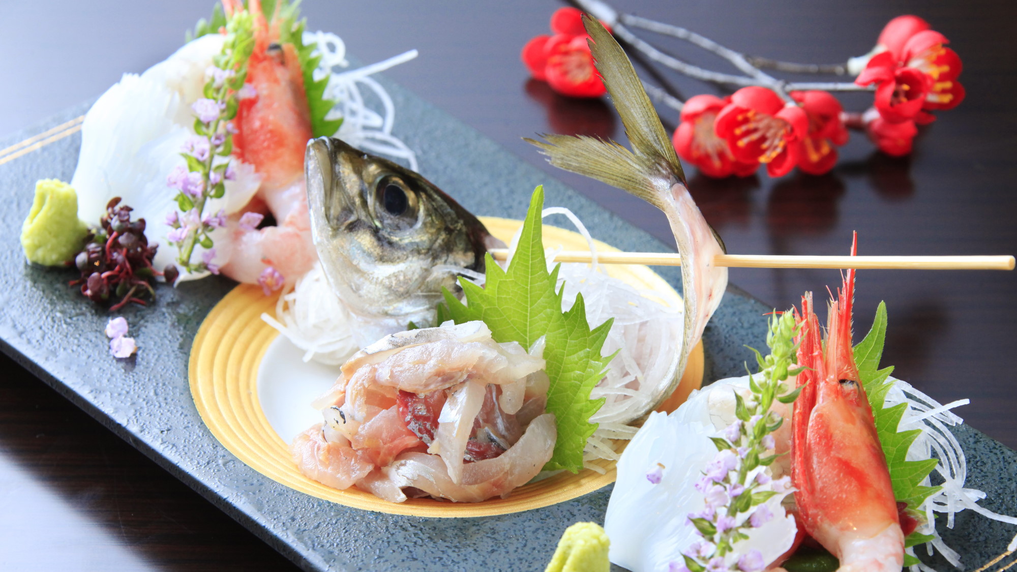 【夕食】季節の魚のお造り