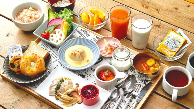 【朝食付き】奈良県産と旬の食材を使用した洋朝食プレート