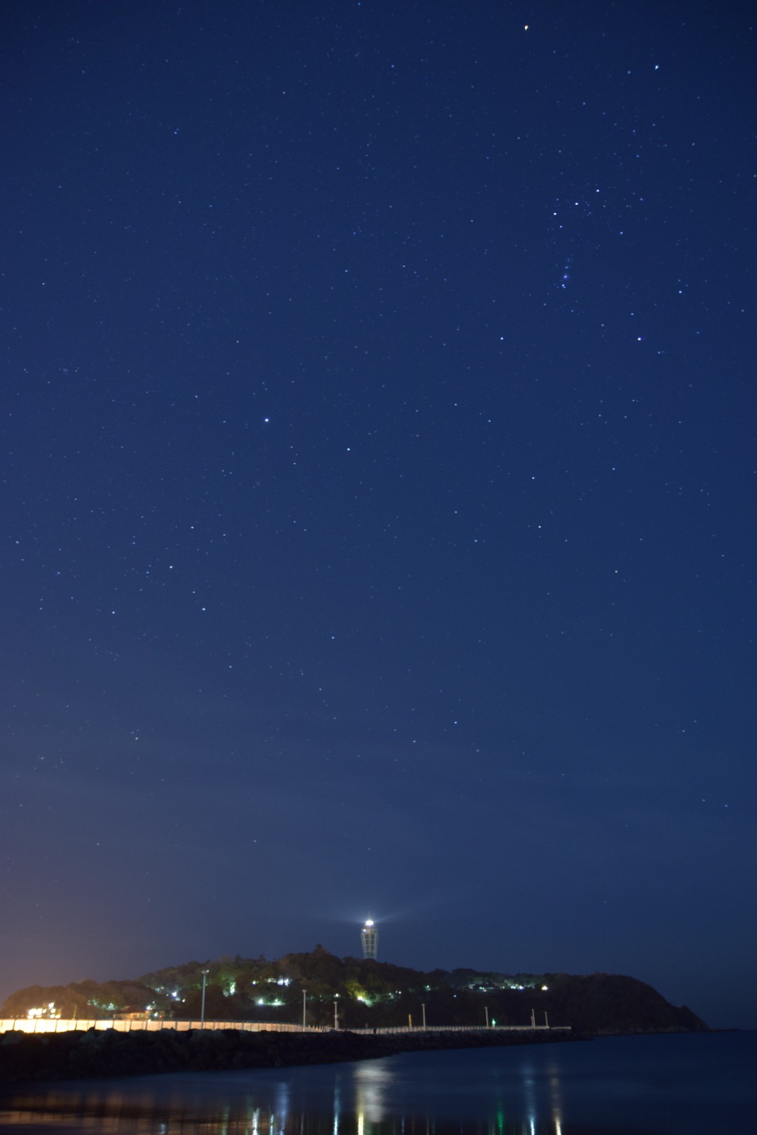 江ノ島の星空