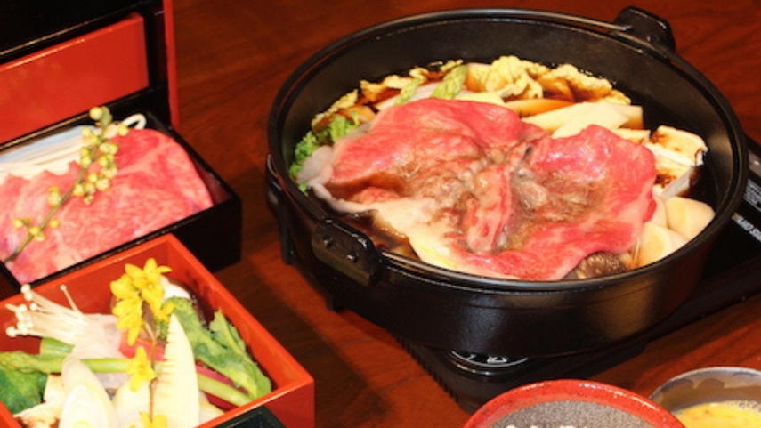 京町家での夕食京野菜たっぷりすき焼き