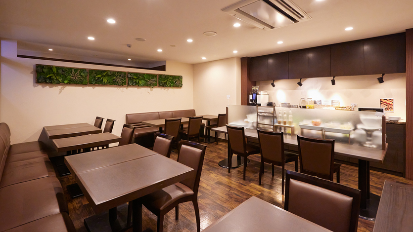 【朝食会場】お部屋のテレビで混雑状況を確認することもできます。