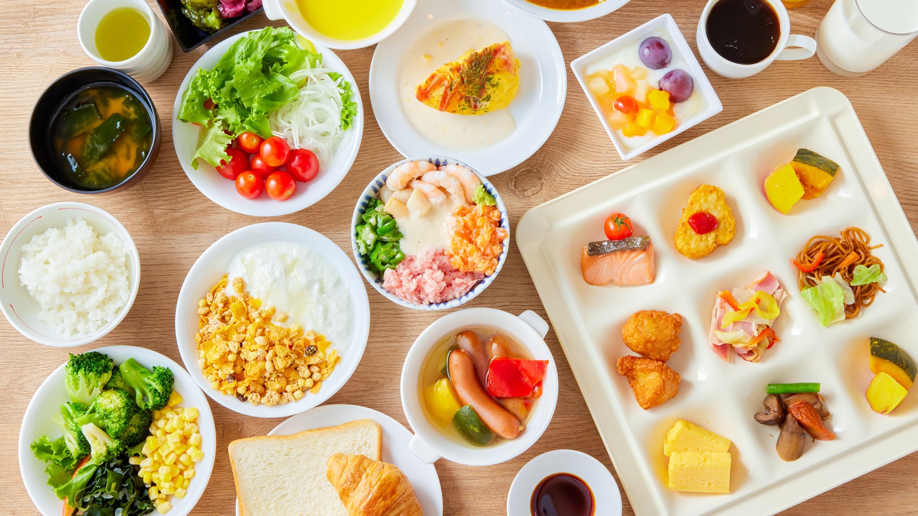 【朝食バイキング】全種類制覇でパワーチャージ！！