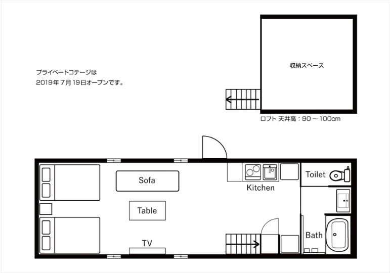 プライベートコテージ&ワンちゃん宿泊可プライベートコテージ間取り図