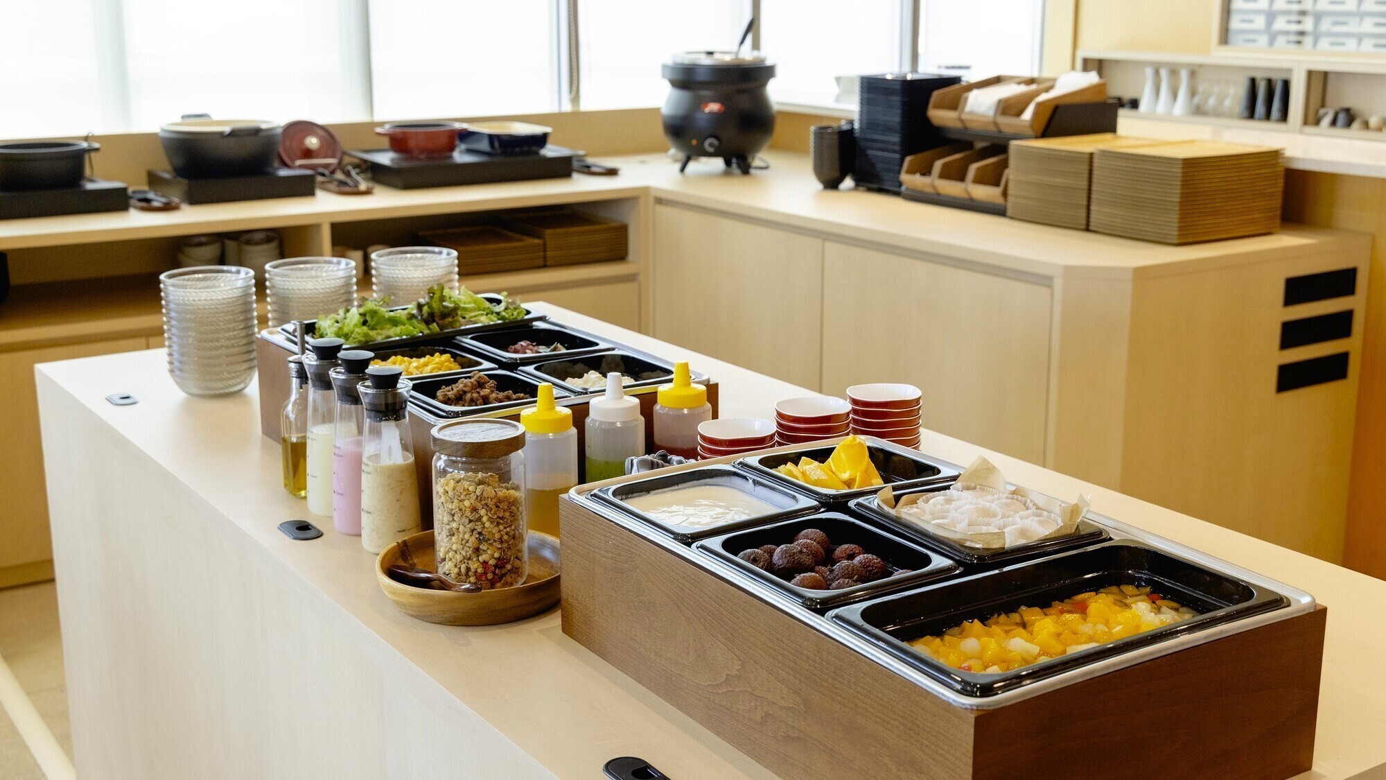 【朝食】ハーフビュッフェメニュー例