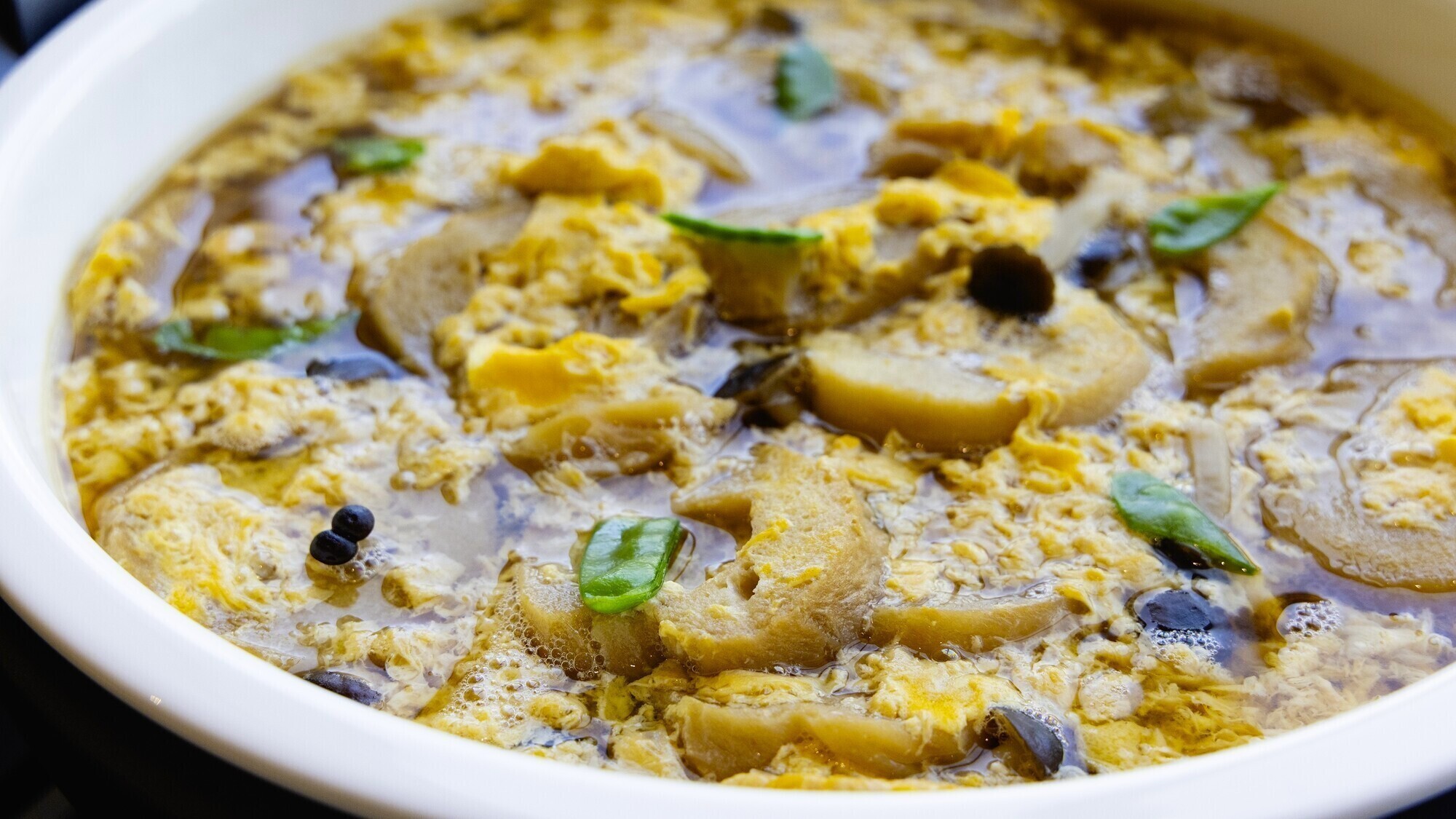 【朝食】車麩の卵とじ