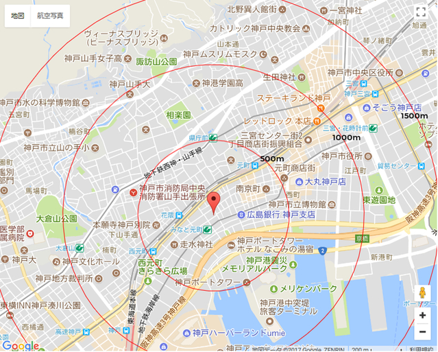 神戸市内中心部マップ