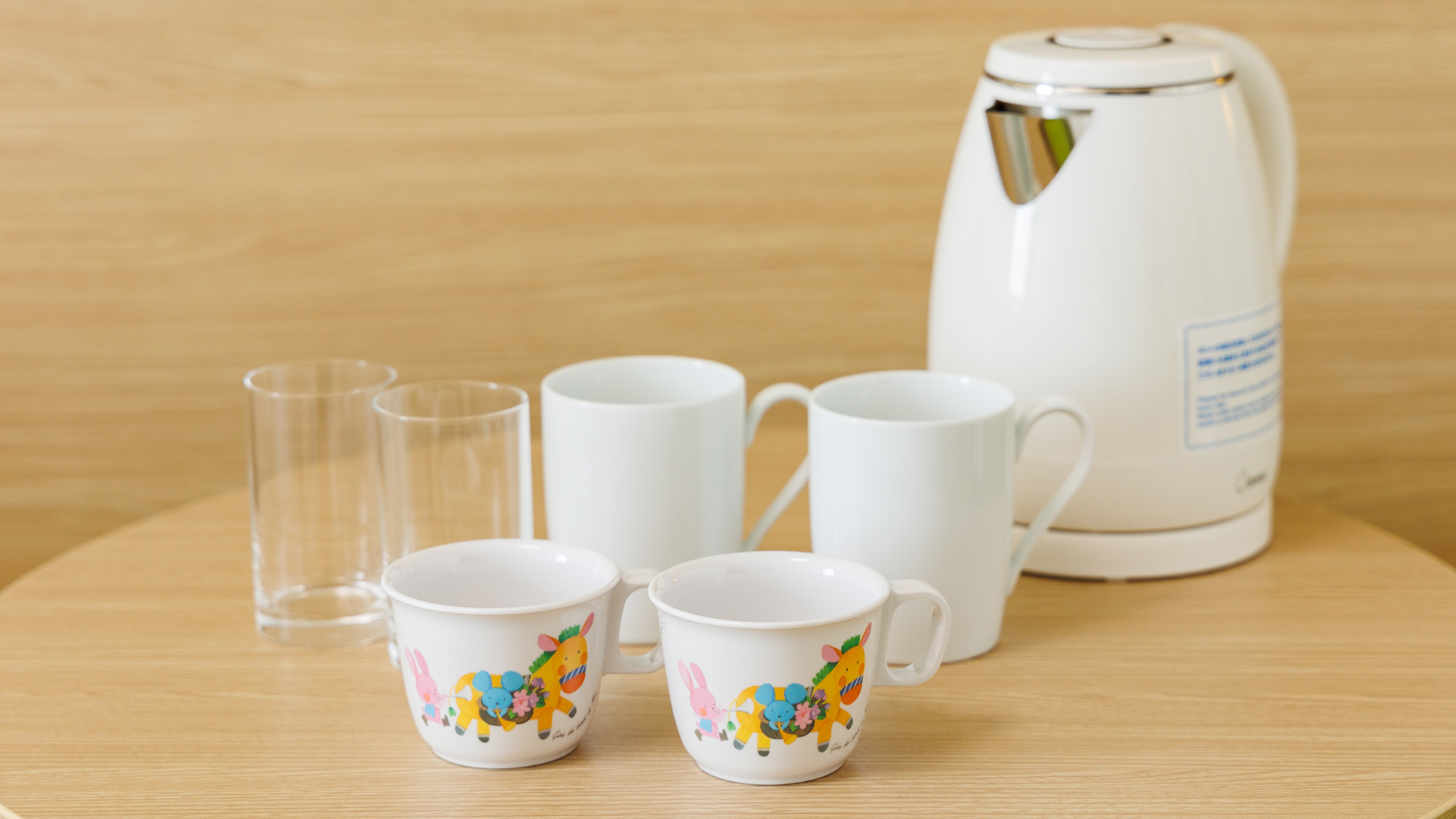 【備品】グラス・マグカップ・湯沸かしケトル