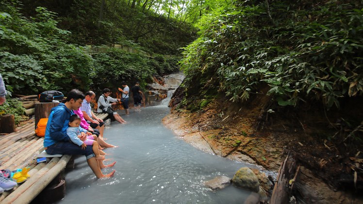  大湯沼川天然足湯