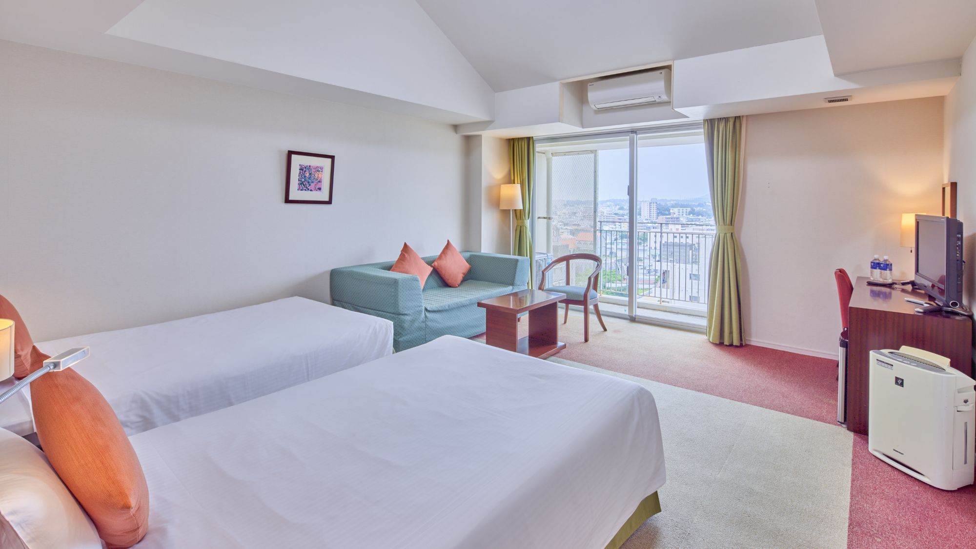 【フィールドパークタワー】エグゼクティブツイン 落ち着いたインテリア、バストイレ別／バルコニー付