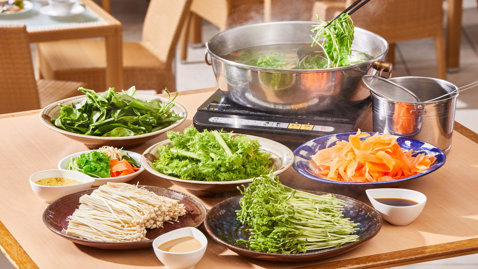 朝食ビュッフェ：野菜しゃぶしゃぶ※イメージ写真※
