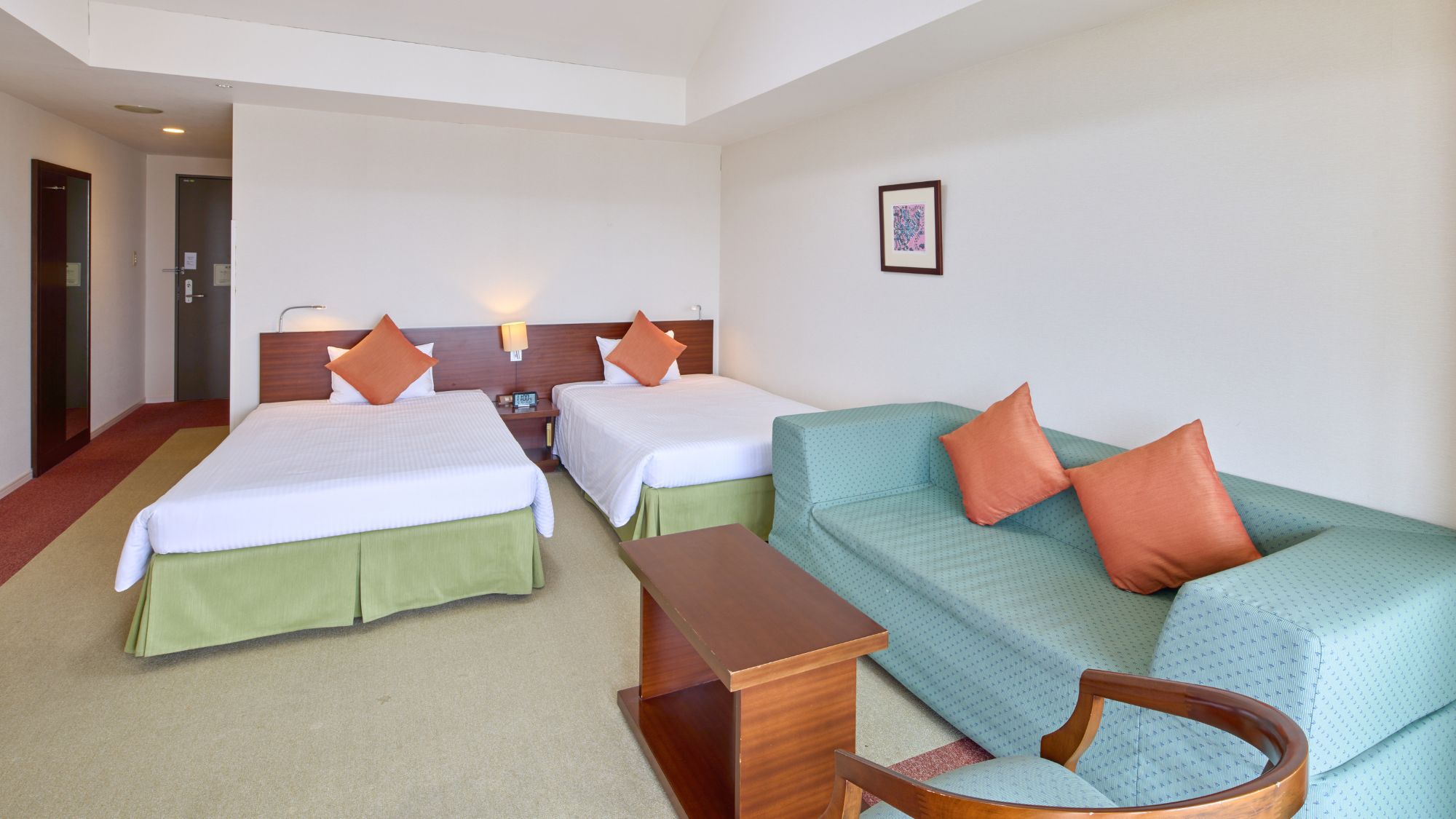 【フィールドパークタワー】エグゼクティブツイン 落ち着いたインテリア、バストイレ別／バルコニー付