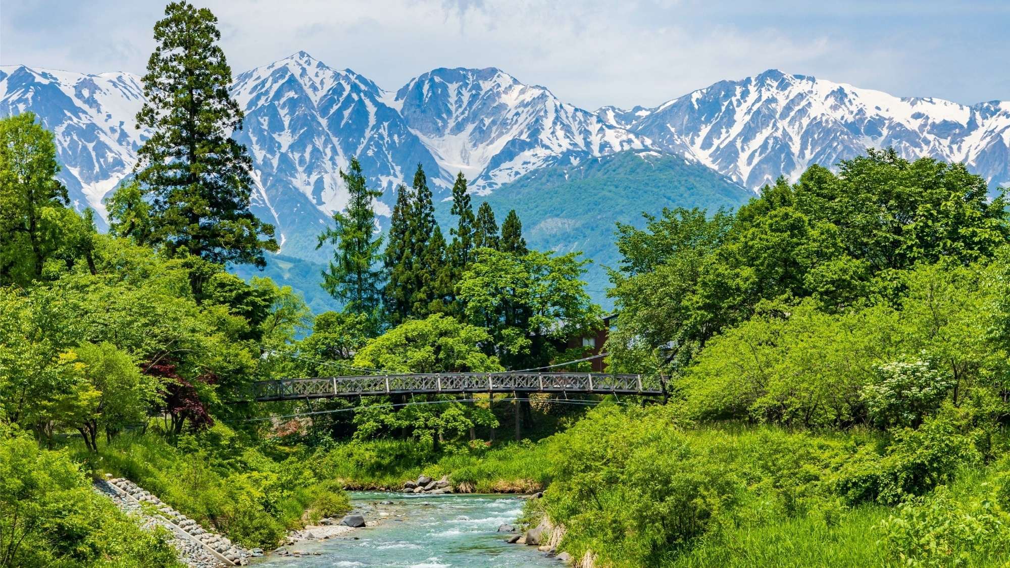 *【周辺観光】白馬岳の白馬三山が連なる美しい姿は北アルプスを代表する景色となっています。