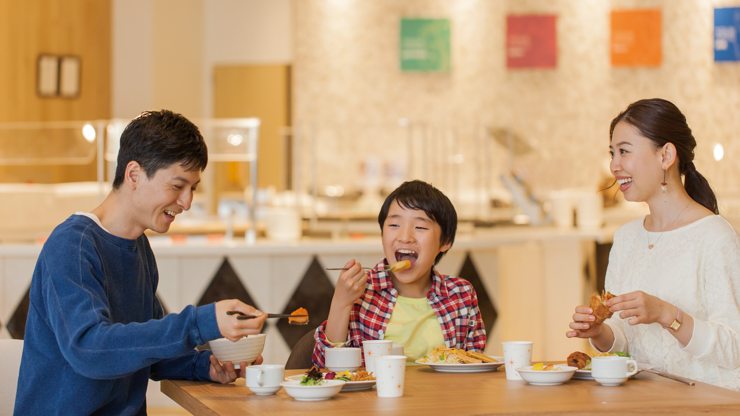 お子様にも楽しい朝食です。