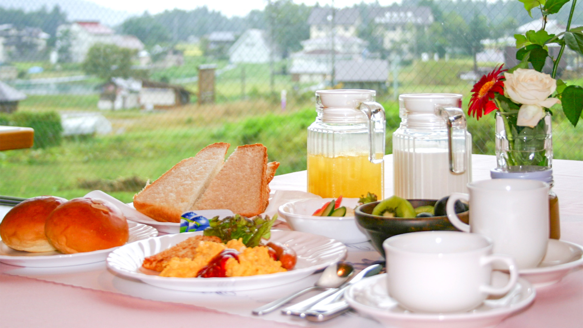 ・朝食 洋食一例彩り豊かな朝食をお楽しみください