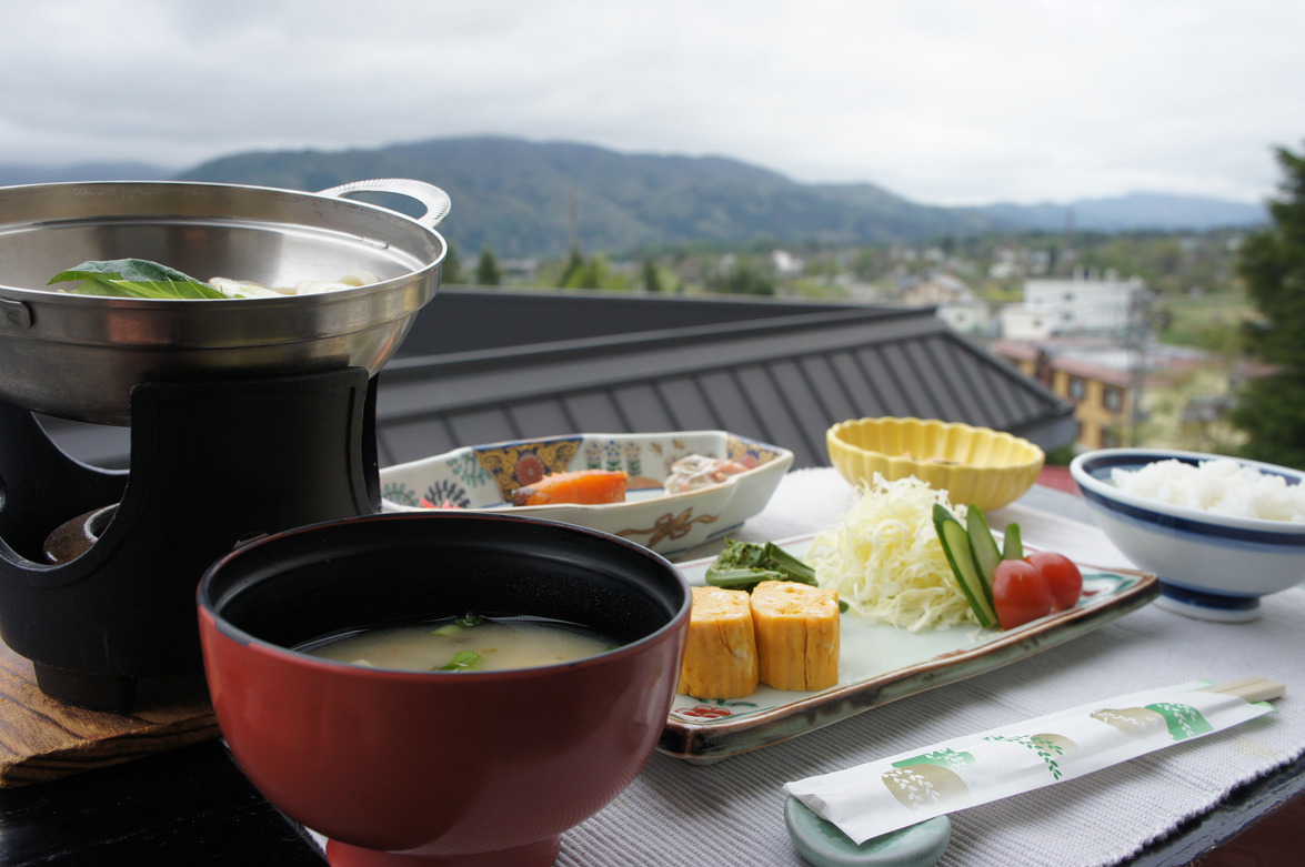 朝食の一例屋上町側