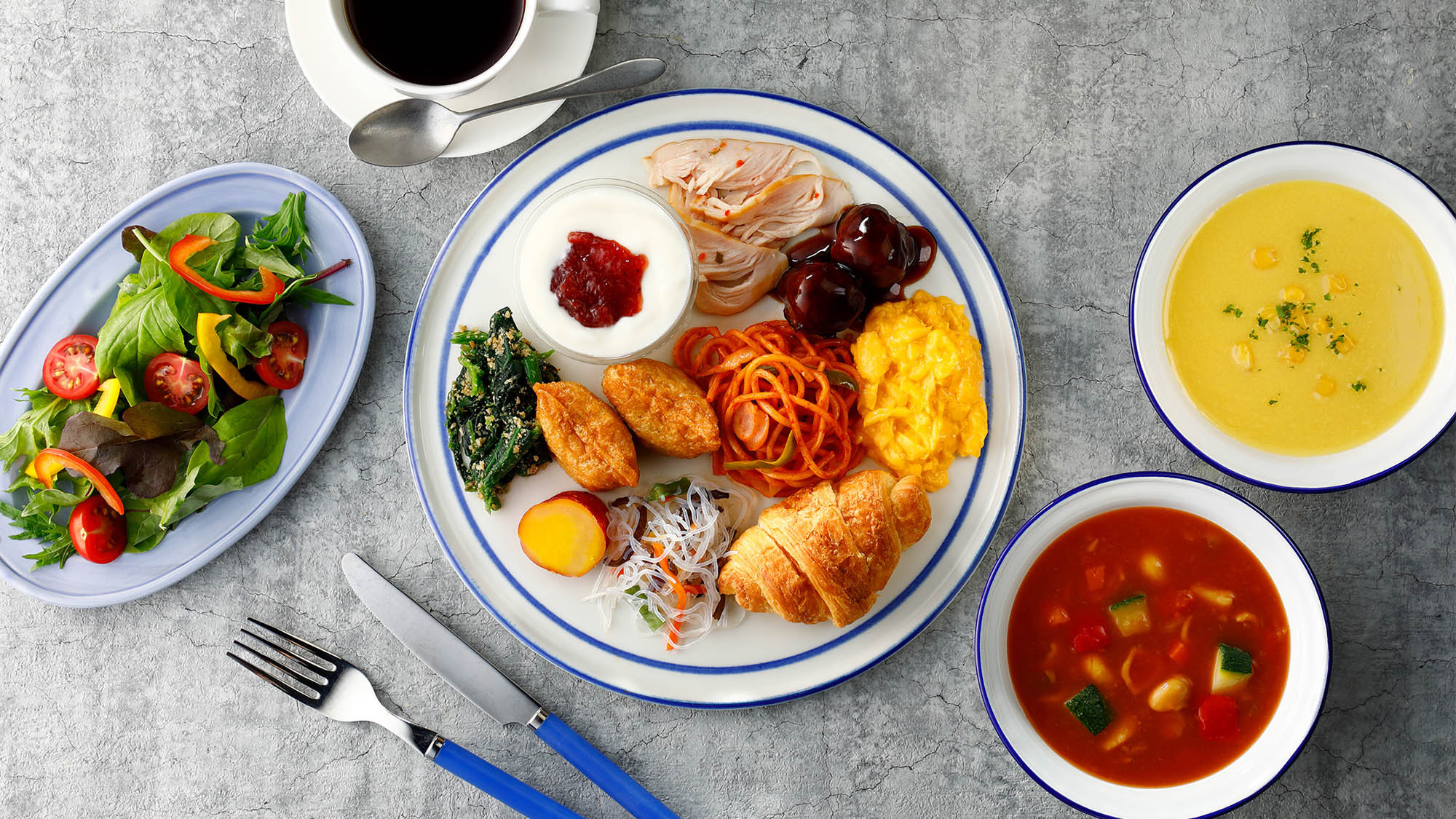 健康こだわり朝食が食べられる！