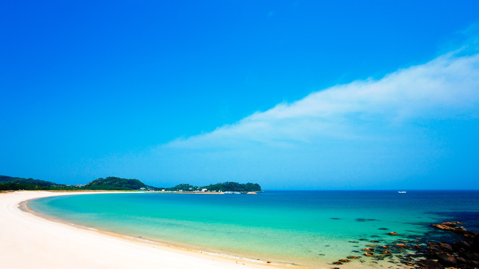 *【筒城浜海水浴場】当館から車で約40分。日本の快水浴場100選に選ばれた白砂のビーチ！