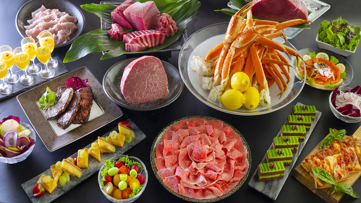 前沢牛・マグロ・ズワイ蟹！＆ 岩手・東北の山海の旬、特産料理を楽しむ「KIZUNA」ビュッフェプラン