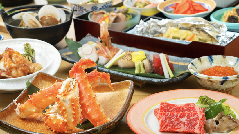 【極上膳-滋味御膳-】北海道産の牛肉・キンキ・タラバ蟹、この地を代表する食材が饗宴する贅沢な会席