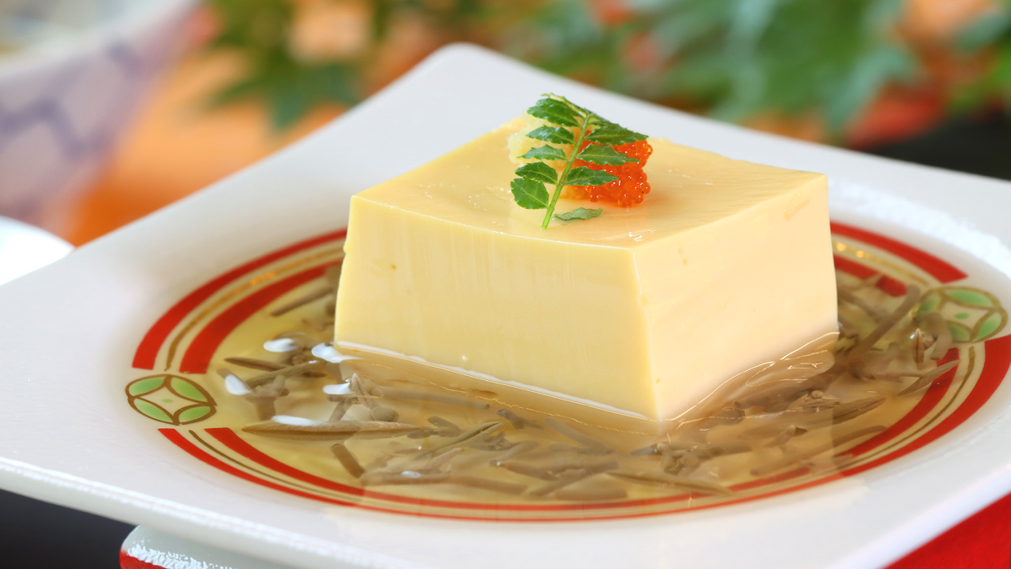 #【夕食一例・夏料理＿先付】卵豆腐