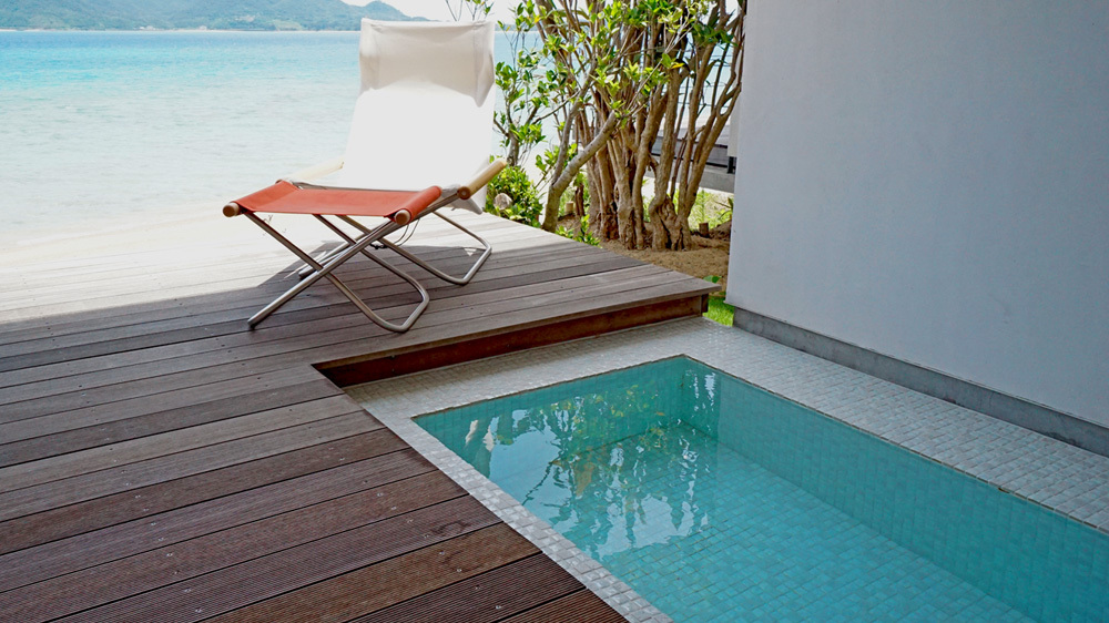 オーシャンビラのアウトドアバス