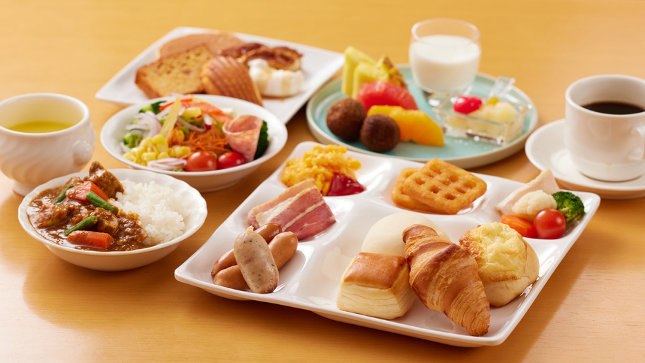朝食ビュッフェ（洋食盛り付け例）