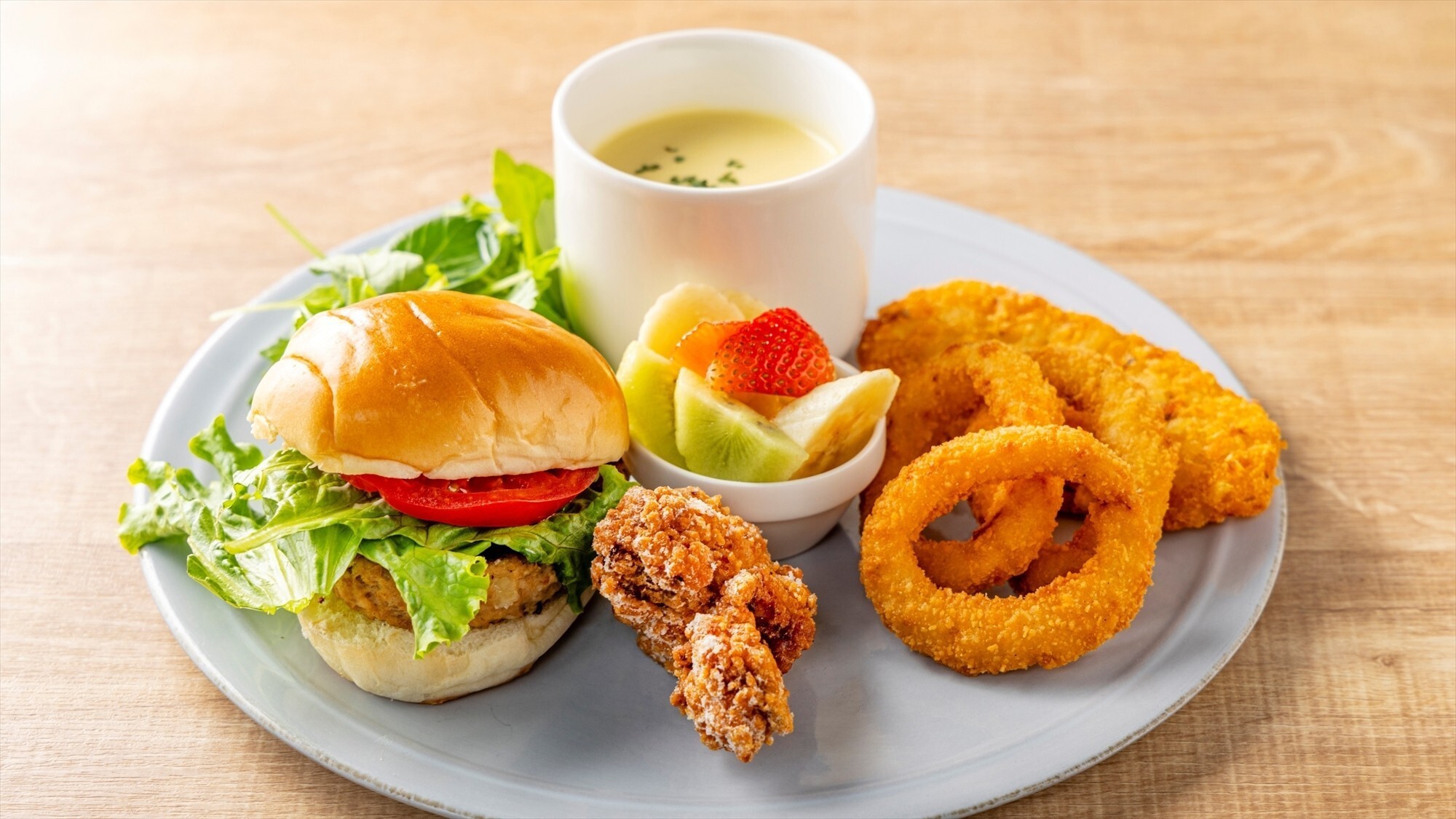 【ブレックファースト】お子様バーガープレート