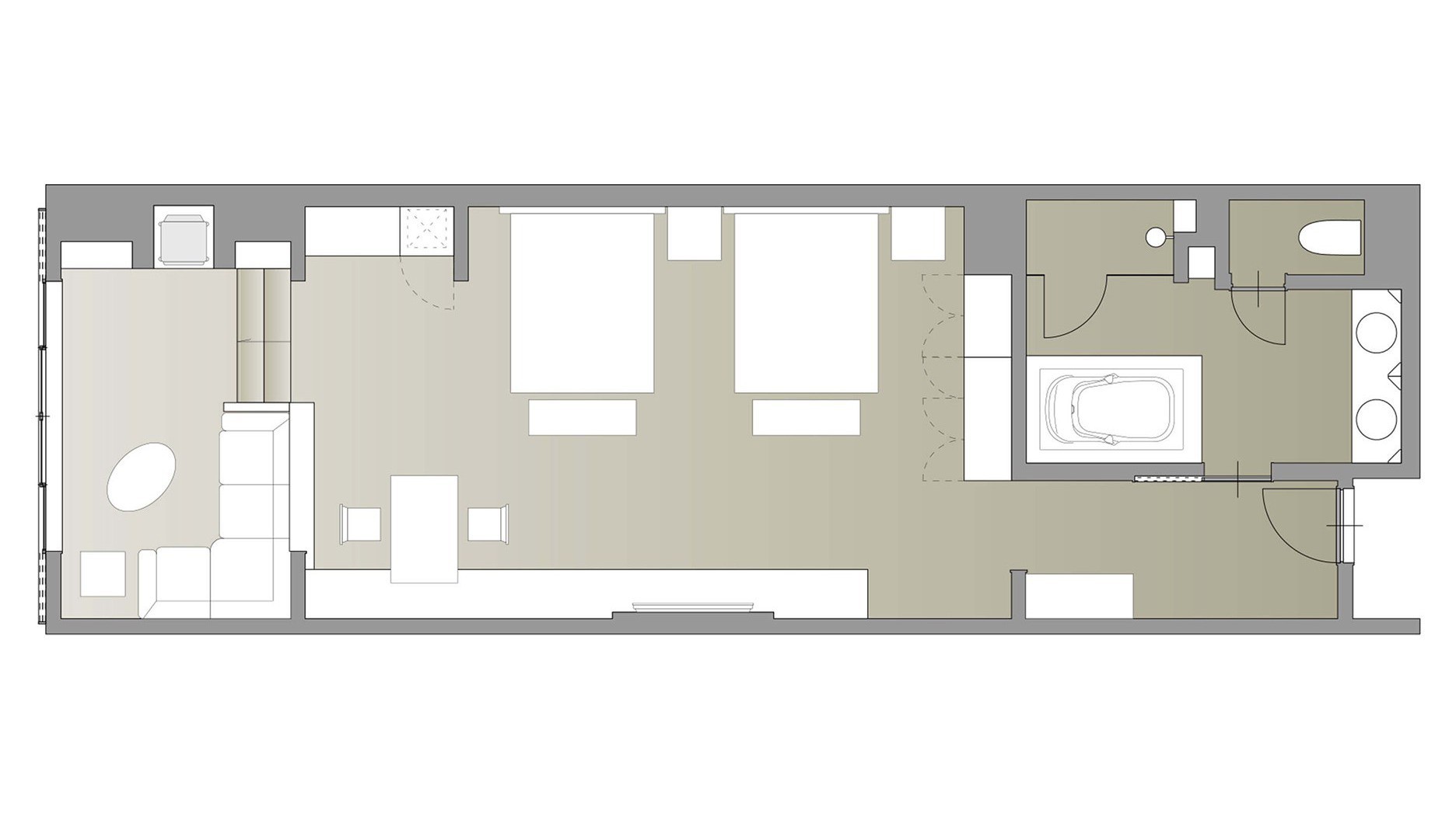 ジュニアスイート／68.8〜70.1㎡／広々とした空間でお寛ぎいただけるスイートルーム