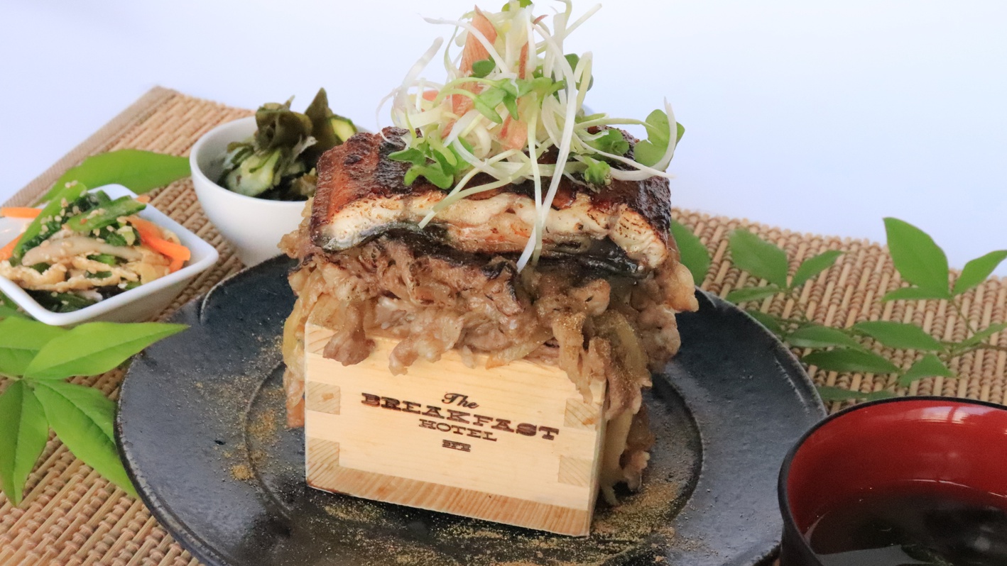 【夏季限定】福岡県産純米大吟醸仕立て和牛すき焼きと鰻の極上二重奏丼7/1〜