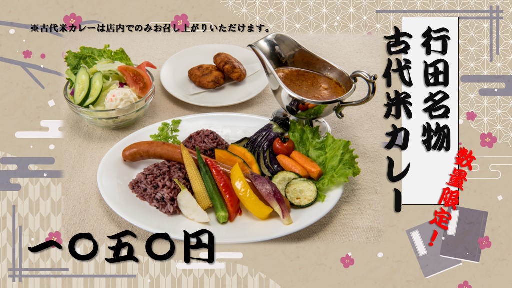 【鍋釜茶屋】行田名物 古代米カレー！